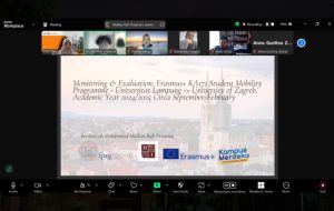 Read more about the article FISIP UNILA MELAKUKAN MONEV PELAKSANAAN STUDENT MOBILITY DENGAN UNIVERSITAS ZAGREB, KROASIA