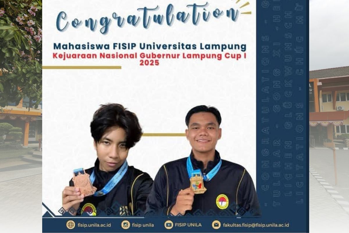 Read more about the article Dua mahasiswa Jurusan Ilmu Pemerintahan Sukses Raih Juara Taekwondo Gubernur Lampung Cup 1