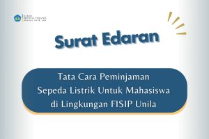 Read more about the article Surat Edaran Tentang: Tata Cara Peminjaman Sepeda Listrik Untuk Mahasiswa di Lingkungan FISIP Unila