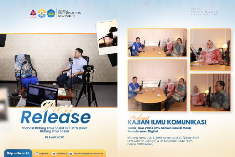 Read more about the article Dekan BKS Wilayah Barat Hadir dalam Podcast Keilmuan FISIP Unila Kupas Isu Strategis dalam Keilmuan